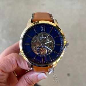 Fossil Townsman Men's Automatic Watch with Mechanical Movement and Skeleton Dial